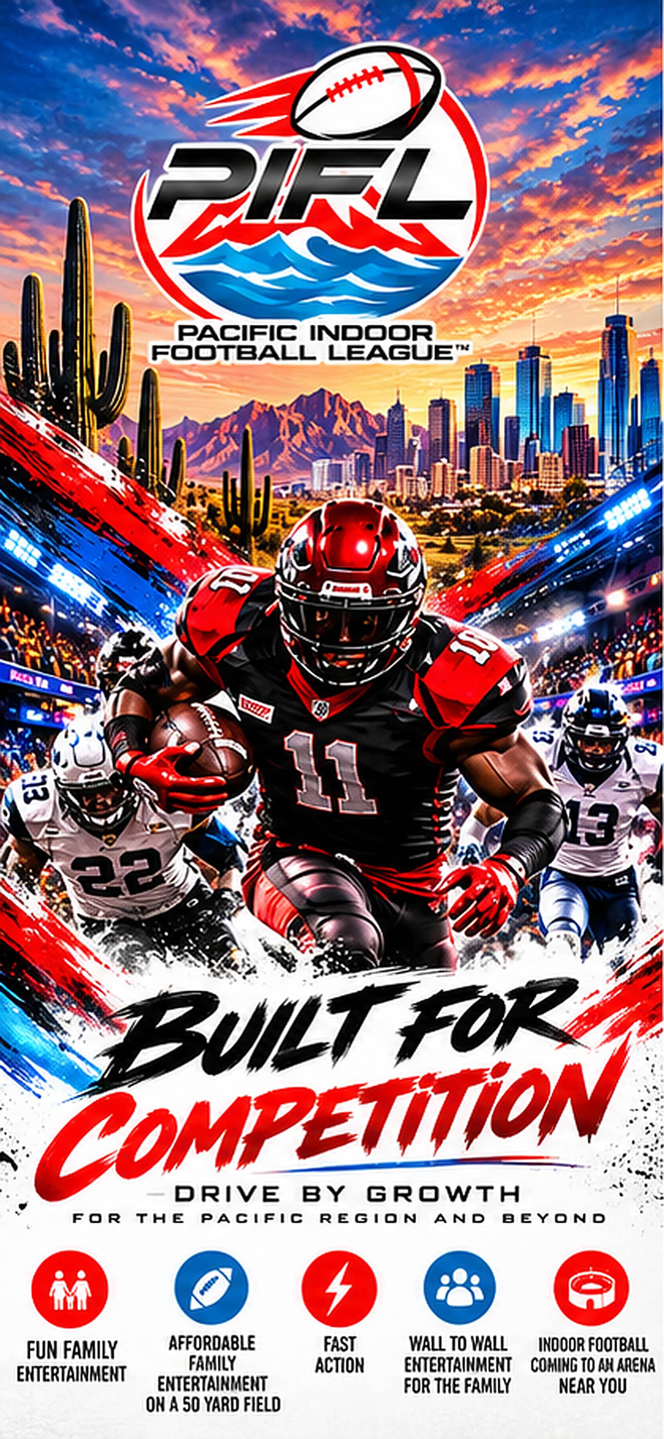 PIFL Mobile Background 01 Red Runner 1290x2796